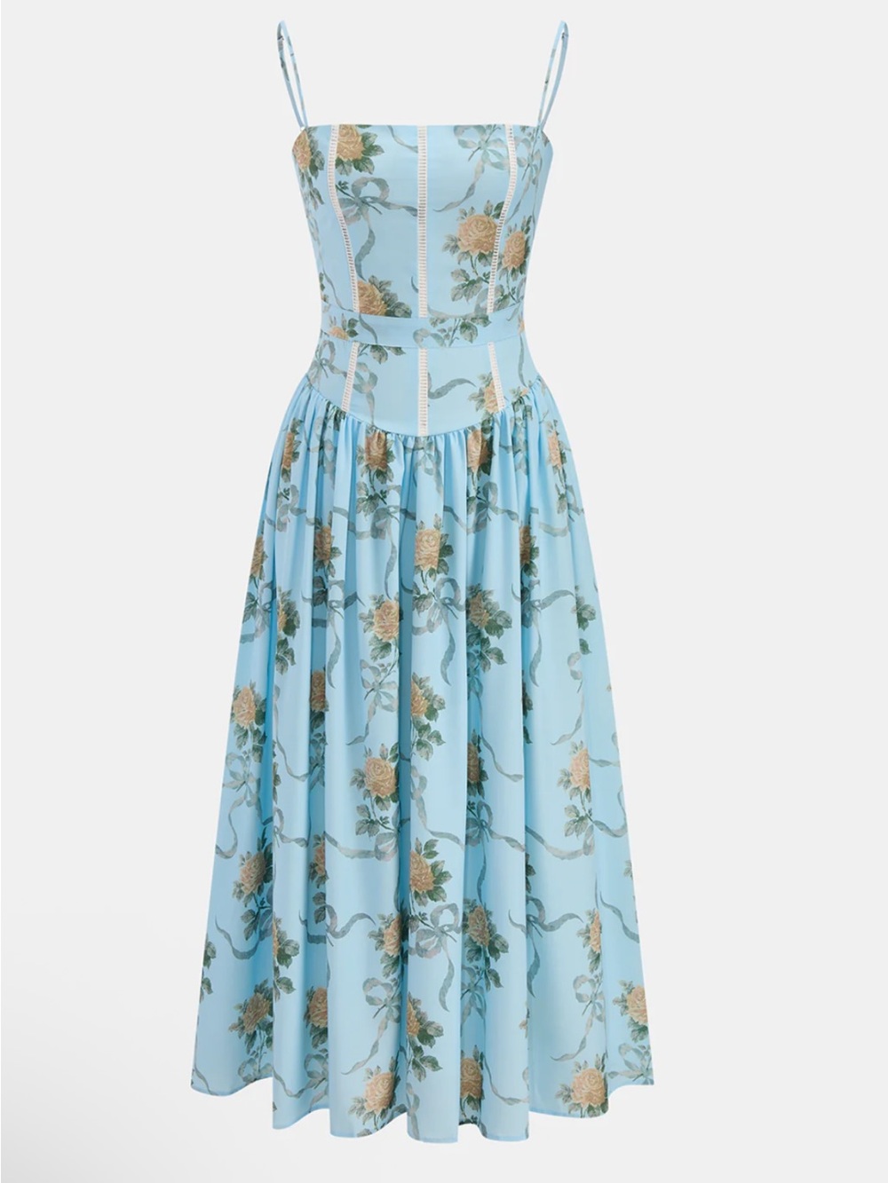 Commense Size Medium Floral Print Cami Midi Dress NWT - Picture 4 of 14